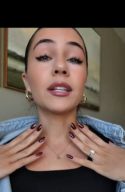 MINI BUBBLE LETTER PENDANT NECKLACE 18K Gold Plated Personalised Initial Necklace